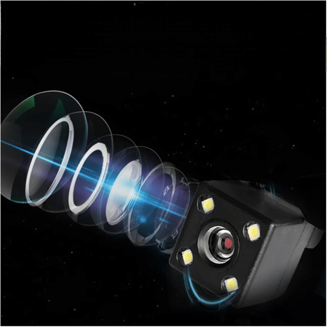 Camera Recul - RearVision™ - 4 LED - Monautogadget